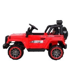 Voiture électrique 2 places 12V Jeep Mega Fulltime Rouge - Pack Luxe