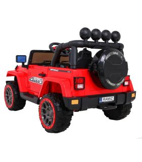Voiture électrique 2 places 12V Jeep Mega Fulltime Rouge - Pack Luxe