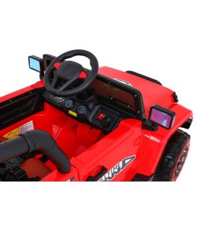 Voiture électrique 2 places 12V Jeep Mega Fulltime Rouge - Pack Luxe