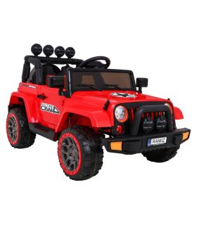 Voiture électrique 2 places 12V Jeep Mega Fulltime Rouge - Pack Luxe