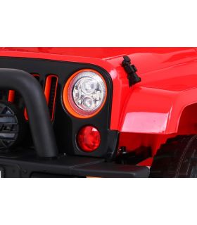 Voiture électrique 2 places 12V Jeep Mega Fulltime Rouge - Pack Luxe