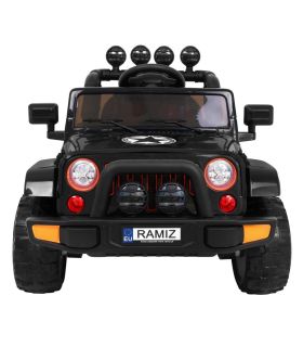 Voiture électrique 2 places 12V Jeep Mega Fulltime Noire - Pack Luxe