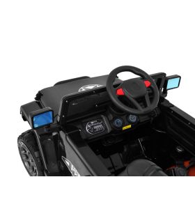Voiture électrique 2 places 12V Jeep Mega Fulltime Noire - Pack Luxe