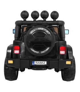 Voiture électrique 2 places 12V Jeep Mega Fulltime Noire - Pack Luxe