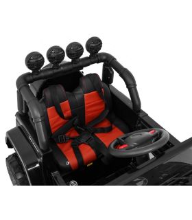 Voiture électrique 2 places 12V Jeep Mega Fulltime Noire - Pack Luxe