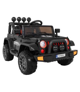 Voiture électrique 2 places 12V Jeep Mega Fulltime Noire - Pack Luxe