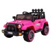 Voiture électrique 2 places 12V Jeep Mega Fulltime Rose - Pack Luxe