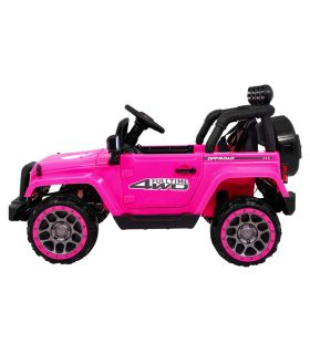 Voiture électrique 2 places 12V Jeep Mega Fulltime Rose - Pack Luxe
