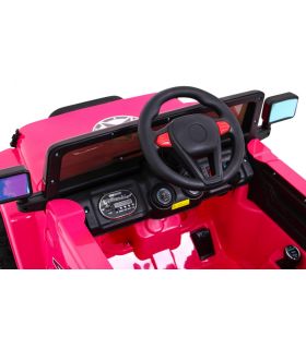 Voiture électrique 2 places 12V Jeep Mega Fulltime Rose - Pack Luxe