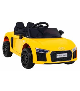 Voiture électrique 12v AudiR8 Spyder Jaune - Pack Luxe