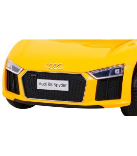 Voiture électrique 12v AudiR8 Spyder Jaune - Pack Luxe