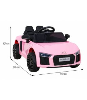 Voiture électrique 12V Audi R8 Spyder Rose - Pack Luxe
