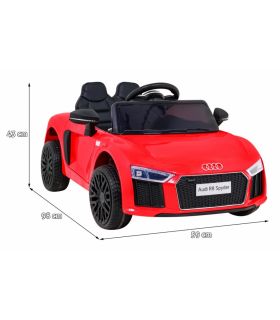 Voiture électrique 12v AudiR8 Spyder Rouge - Pack Luxe
