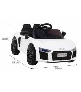 Voiture électrique 12V AudiR8 Spyder Blanche - Pack Luxe