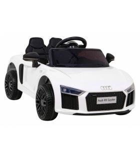 Voiture électrique 12V AudiR8 Spyder Blanche - Pack Luxe