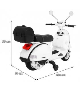 Scooter electrique enfant VESPA Blanc - Pack Luxe