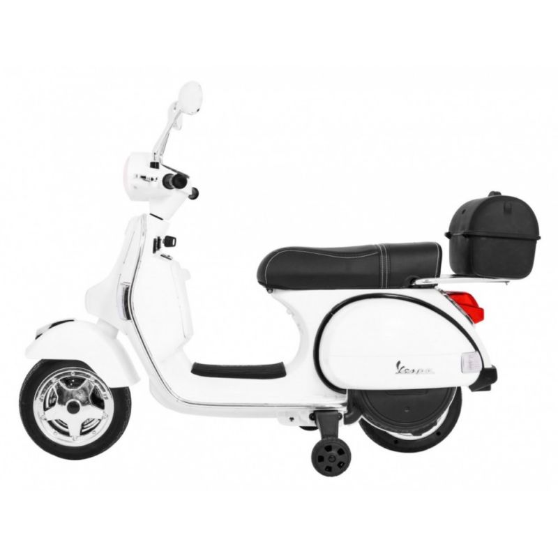 Scooter electrique 12v vespa bleu - pack luxe