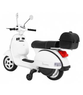 Scooter electrique enfant VESPA Blanc - Pack Luxe
