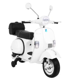 Scooter electrique enfant VESPA Blanc - Pack Luxe