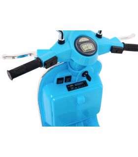 Scooter electrique 12V VESPA Bleu - Pack Luxe