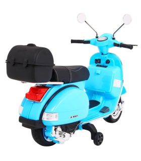 Scooter electrique 12V VESPA Bleu - Pack Luxe