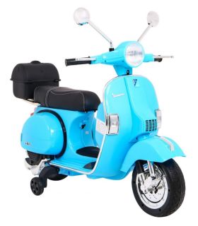 Scooter electrique 12V VESPA Bleu - Pack Luxe