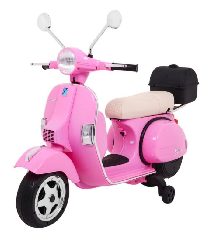 Scooter electrique 12V VESPA Rose - Pack Luxe