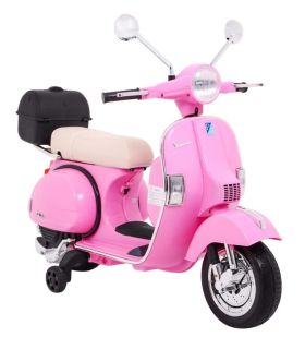 Scooter electrique 12V VESPA Rose - Pack Luxe