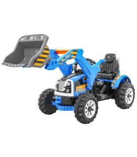 Tracteur Pelleteuse Kingdom 12 Volts Bleu