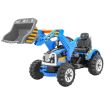 Tracteur Pelleteuse Kingdom 12 Volts Bleu