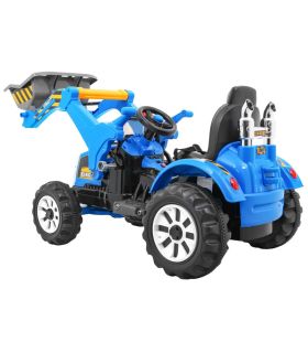 Tracteur Pelleteuse Kingdom 12 Volts Bleu