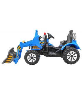 Tracteur Pelleteuse Kingdom 12 Volts Bleu
