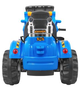 Tracteur Pelleteuse Kingdom 12 Volts Bleu