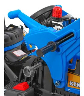 Tracteur Pelleteuse Kingdom 12 Volts Bleu