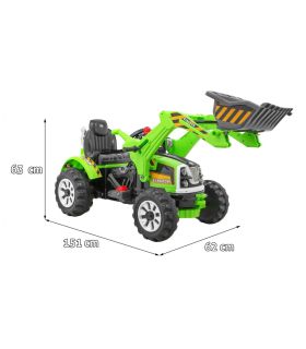 Tracteur Pelleteuse Kingdom 12 Volts Vert