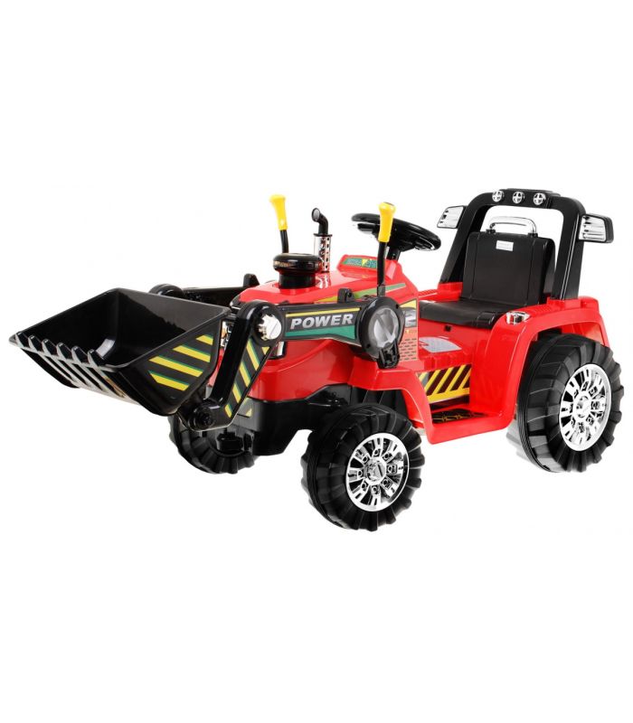 Tracteur Pelleteuse 12 Volts Rouge