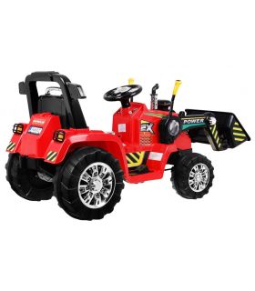 Tracteur Pelleteuse 12 Volts Rouge