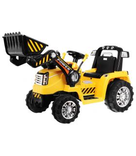 Tracteur Pelleteuse 12 Volts Jaune