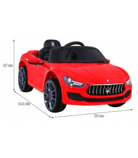 Maserati Ghibli Rouge électrique pour enfant, supercar électrique pour enfant - Pack Luxe