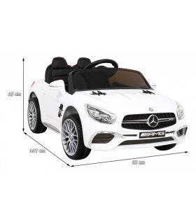 Voiture électrique 12V Mercedes SL65 S Blanche - Pack Luxe