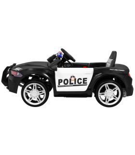Voiture électrique 12V Police Coupé Noire - Pack Luxe