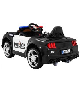 Voiture électrique 12V Police Coupé Noire - Pack Luxe