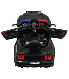 Voiture électrique 12V Police Coupé Noire - Pack Luxe