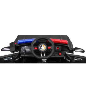 Voiture électrique 12V Police Coupé Noire - Pack Luxe