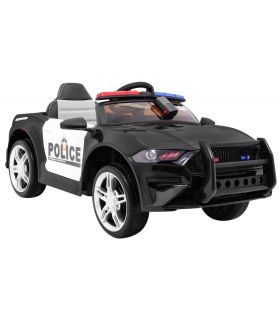 Voiture électrique 12V Police Coupé Noire - Pack Luxe