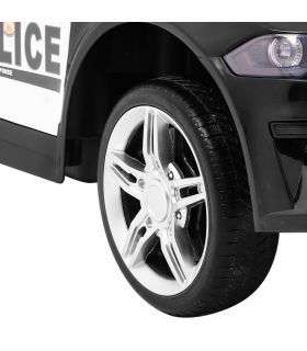 Voiture électrique 12V Police Coupé Noire - Pack Luxe