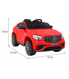 Voiture électrique 12V Mercedes GLC 63S Rouge - Pack Luxe