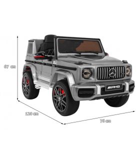 Voiture électrique 12V Mercedes G63 Argent Métallisée - Pack Luxe