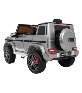 Voiture électrique 12V Mercedes G63 Argent Métallisée - Pack Luxe