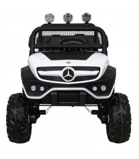 Voiture électrique 2 places 12V Mercedes Small Unimog Blanc - Pack Luxe